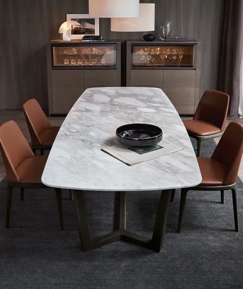 Poliform Concorde dining tables and a desk, photograph 2