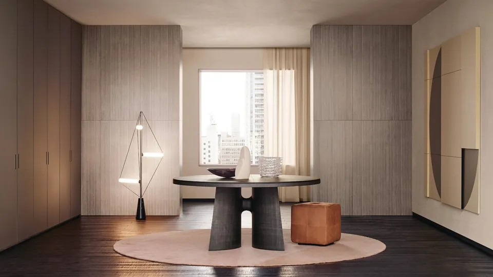 Poliform Onda a bedroom family built on one curve, photograph 4
