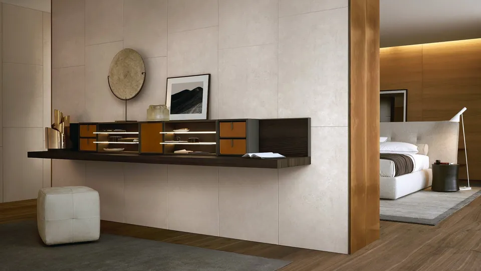 Poliform Onda a bedroom family built on one curve, photograph 1