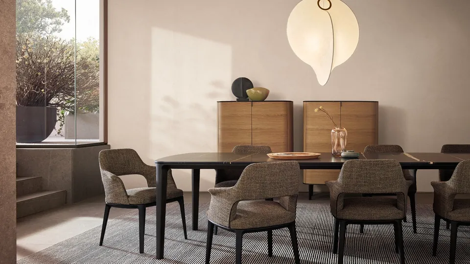 Poliform Symphony elliptical sideboards, photograph 1